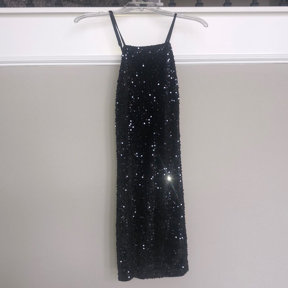 Black sequin short dress (semi-formal)